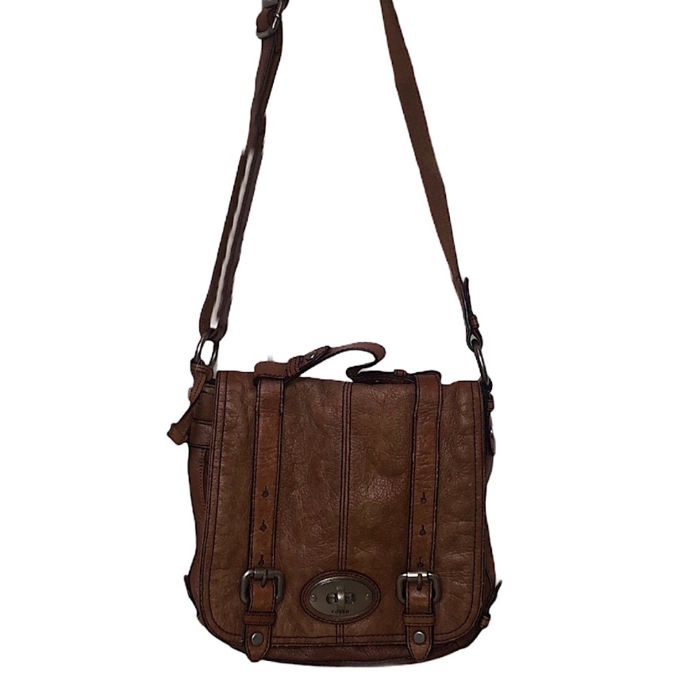 Fossil Leather Messenger Bag